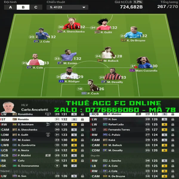 Ảnh chi tiết #1 của Acc FC Online - VuaGame24h
