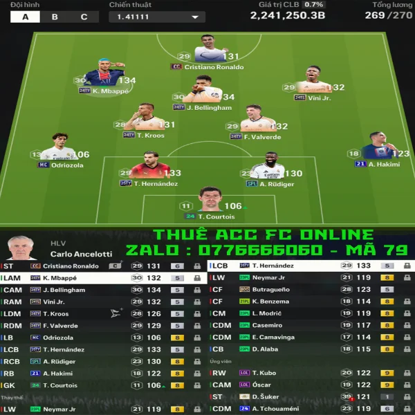 Ảnh chi tiết #1 của Acc FC Online - VuaGame24h