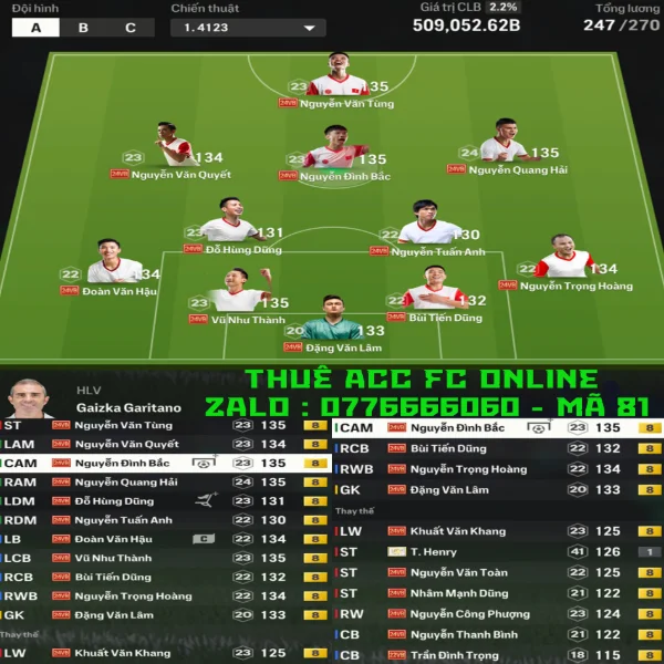 Thuê Acc FIFA #81 - VuaGame24h